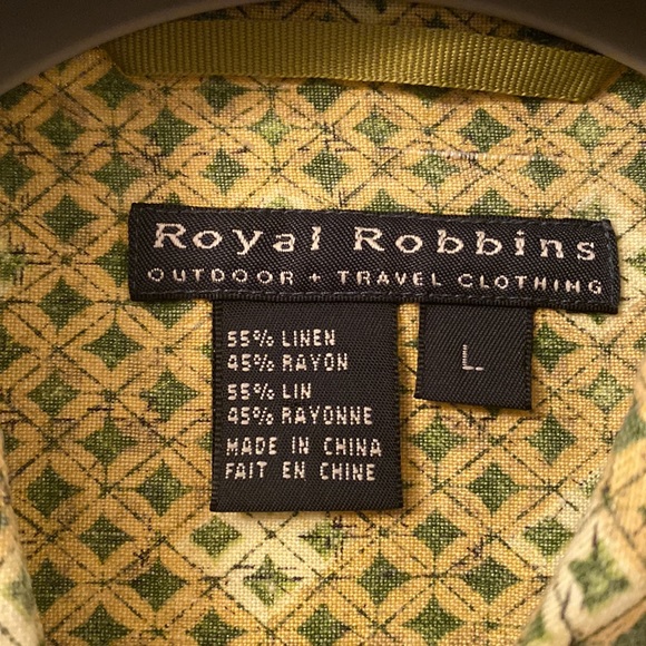 Men’s Large Royal Robbins Button Up Polo Shirt - Picture 6 of 6